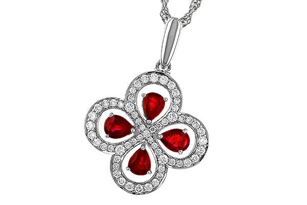 H275-11048: NECKLACE .68 RUBY TW .96 TGW