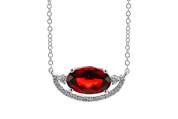 H275-11057: NECKLACE 1.94 GARNET 2.08 TGW (10x6MM GAR / 18")