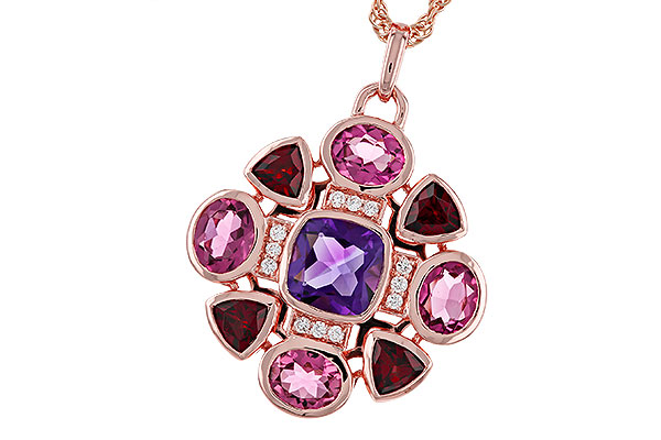 H275-11912: NECKLACE 2.76 SEMI-PREC (AM,GT,PT) 2.82 TGW