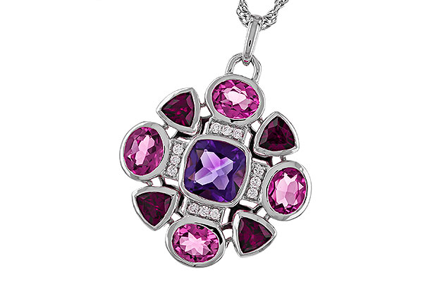 H275-11912: NECKLACE 2.76 SEMI-PREC (AM,GT,PT) 2.82 TGW