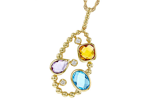 H275-12857: NECKLACE 3.04 TW SEMI-PREC 3.14 TGW (BT,AMY,CIT)