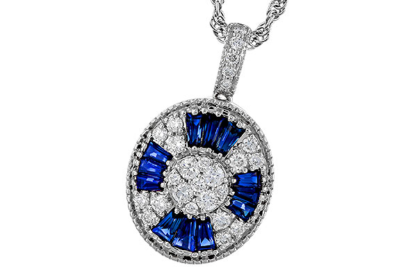 H275-15621: NECKLACE .56 TW SAPPHIRE .80 TGW