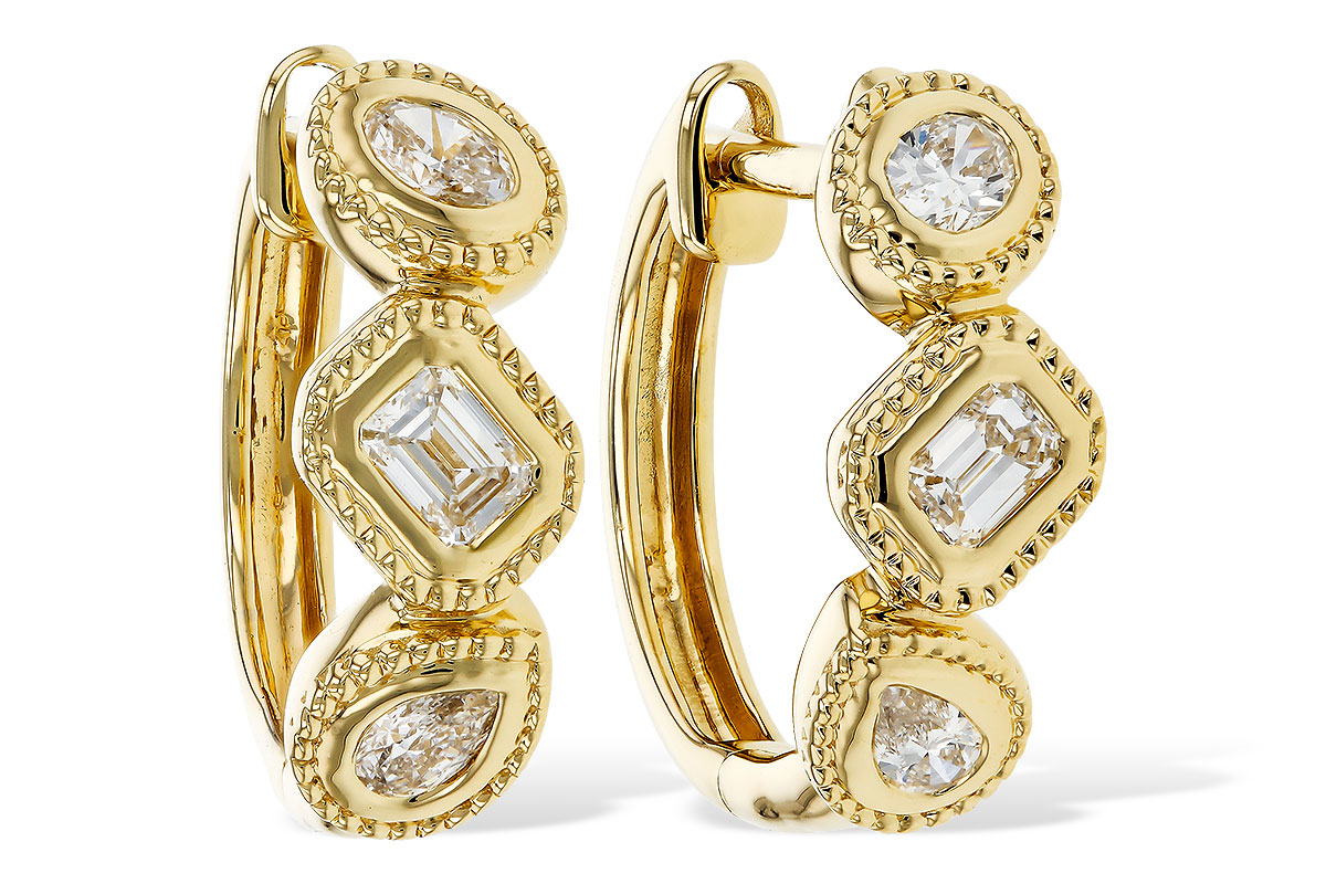H275-16530: EARRINGS .42 TW FANCY CUT DIAS