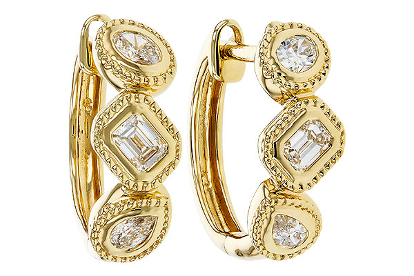 H275-16530: EARRINGS .42 TW FANCY CUT DIAS