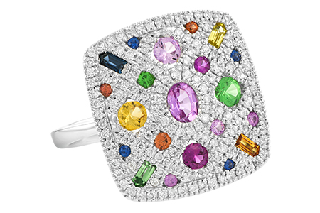 K000-59266: LDS DIA & COLOR RG .38 DIA 1.37 TGW