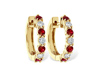 K001-48293: EARRINGS .64 RUBY 1.05 TGW