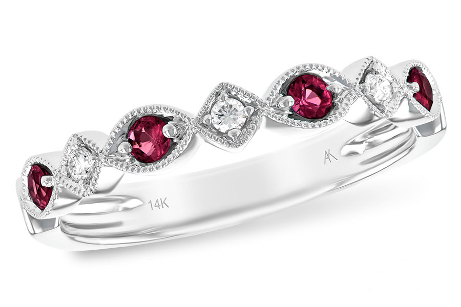 K093-29221: LDS WED RG .20 RUBY .26 TGW