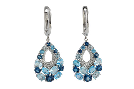 K187-89248: EARR 4.01 BLUE TOPAZ 4.24 TGW