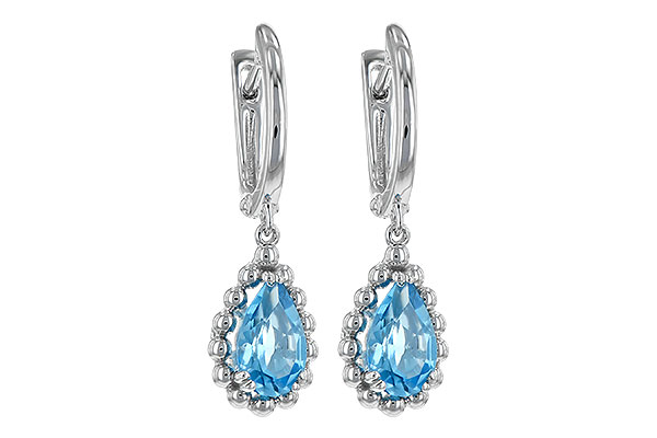 K189-67439: EARRING BLUE TOPAZ 1.70 TW