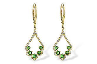 K190-54675: EARR .64 GREEN GARNET .98 TGW