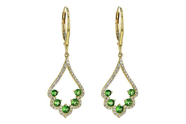 K190-54675: EARR .64 GREEN GARNET .98 TGW