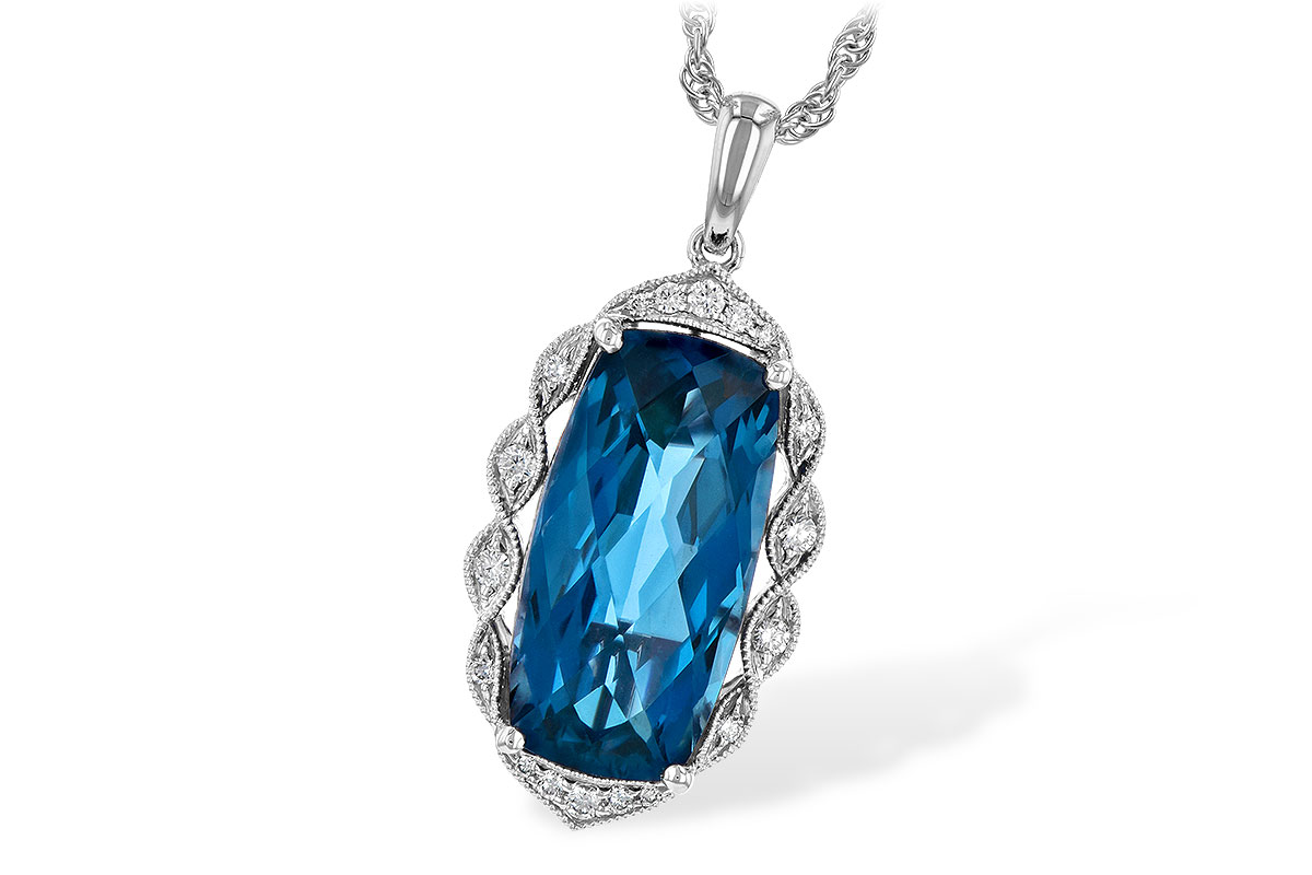 K190-55548: NECK 6.70 LONDON BLUE TOPAZ 6.81 TGW
