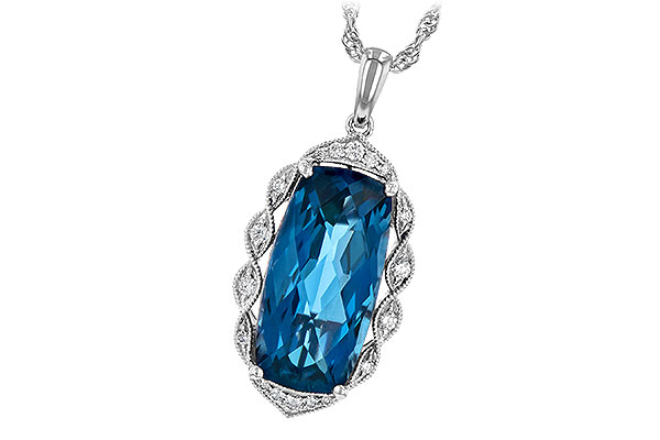 K190-55548: NECK 6.70 LONDON BLUE TOPAZ 6.81 TGW