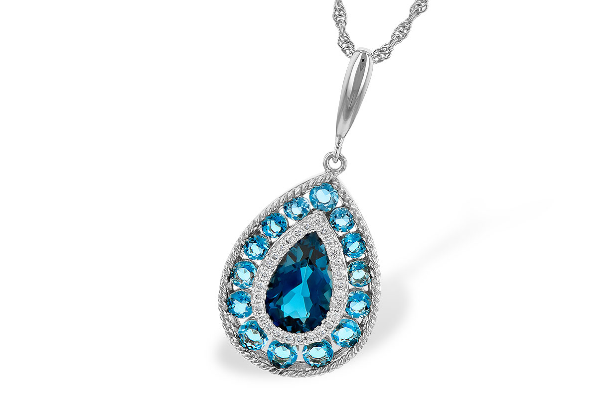 K190-58339: NECK 2.55 TW BLUE TOPAZ 2.65 TGW