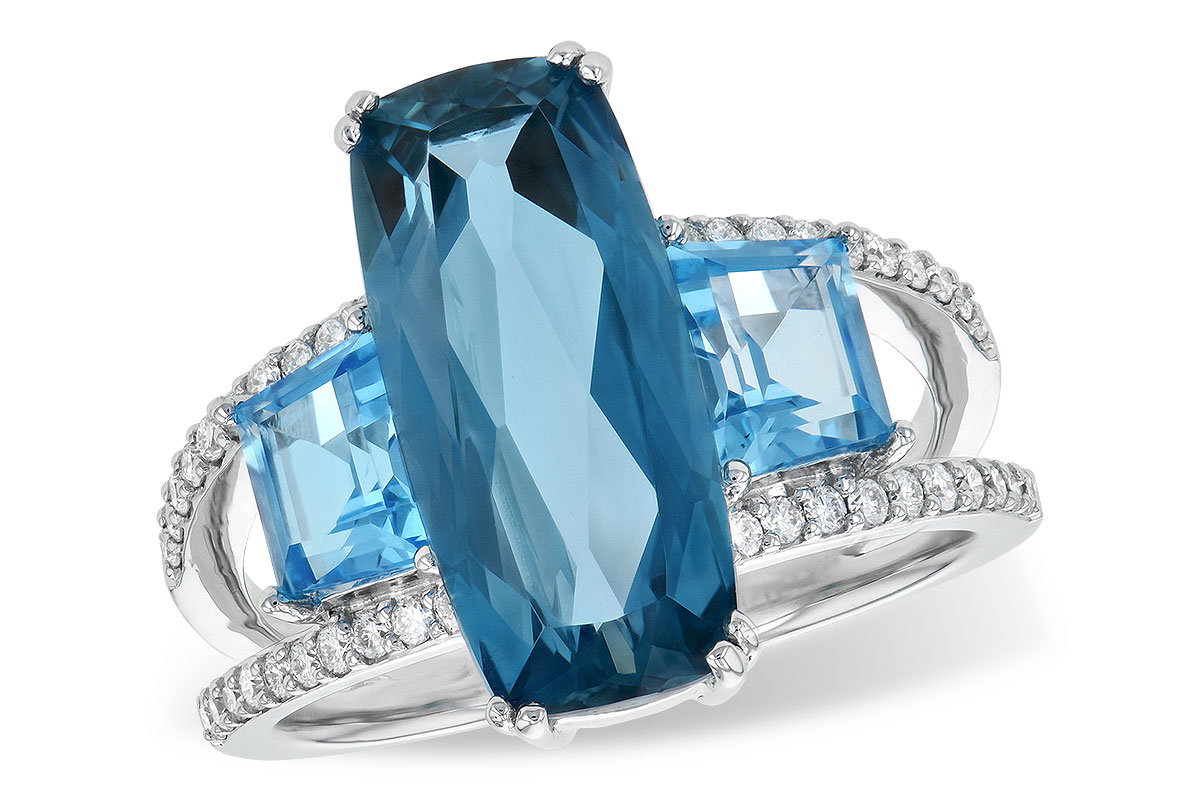 K190-60130: LDS RG 6.40 TW BLUE TOPAZ 6.67 TGW