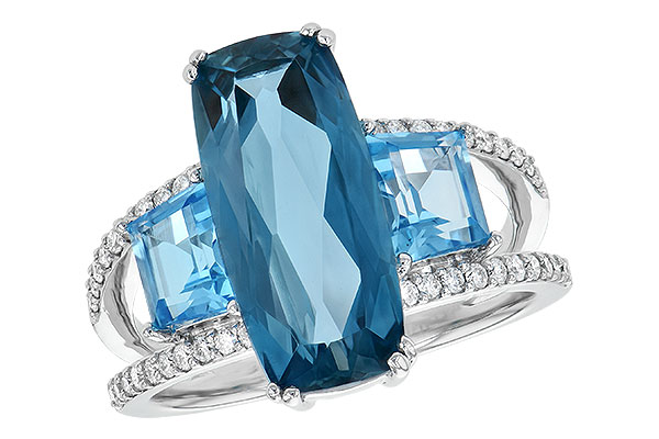 K190-60130: LDS RG 6.40 TW BLUE TOPAZ 6.67 TGW