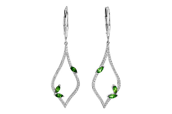 K190-60166: EARR .42 GREEN GARNET .77 TGW