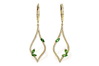 K190-60166: EARR .42 GREEN GARNET .77 TGW
