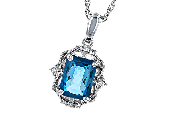 K273-30121: NECK 1.68 LONDON BLUE TOPAZ 1.73 TGW (8x6MM LBT)