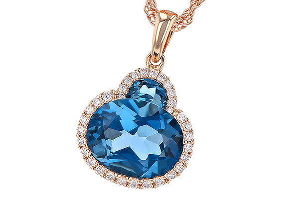 K273-33802: NECK 2.86 LONDON BLUE TOPAZ 3.00 TGW (10X8 OVAL)