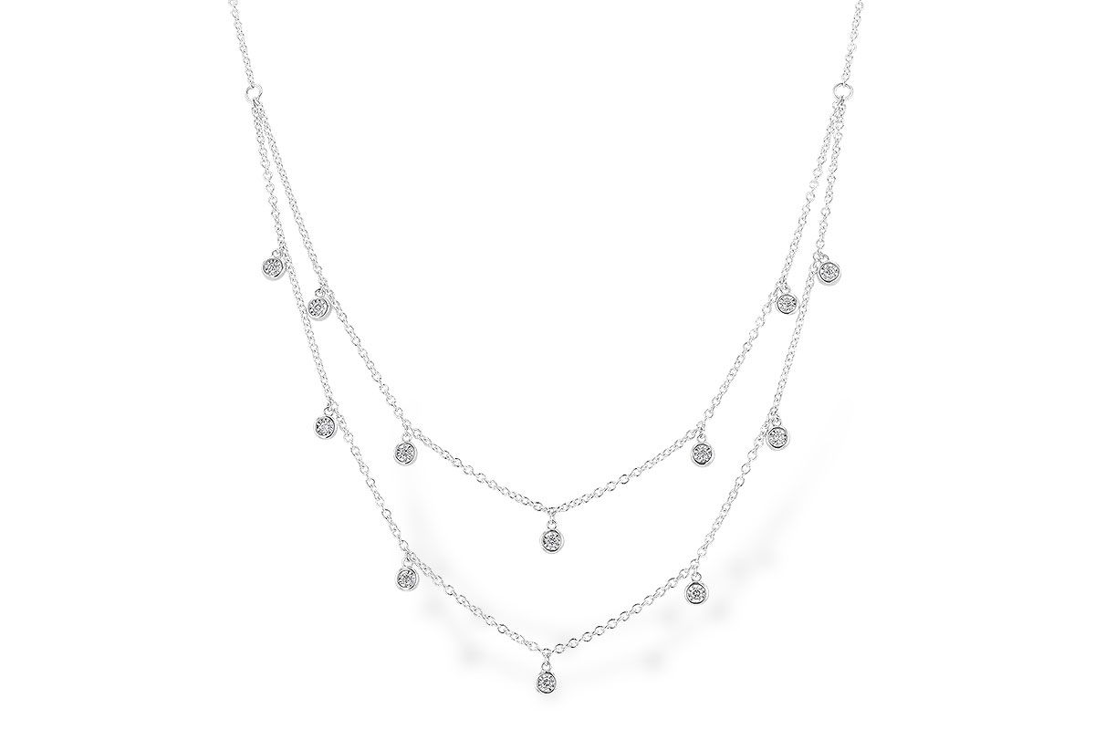 K274-19257: NECKLACE .22 TW (18 INCHES)