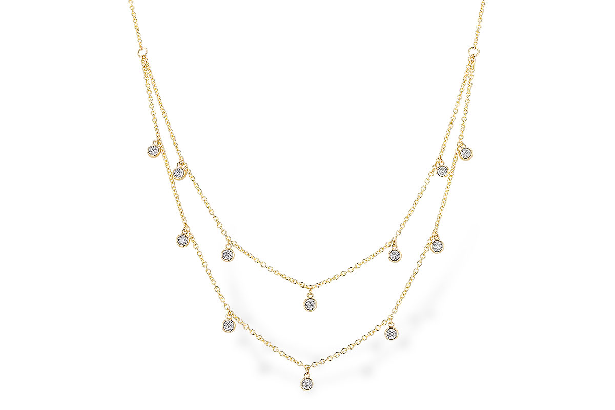 K274-19257: NECKLACE .22 TW (18 INCHES)