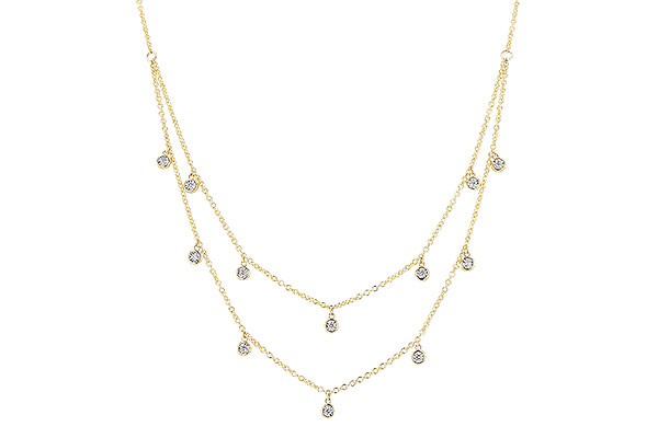 K274-19257: NECKLACE .22 TW (18 INCHES)