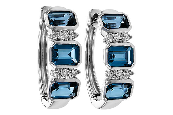 K275-11066: EARRINGS 1.37 TW LONDON BLUE TOPAZ 1.48 TGW