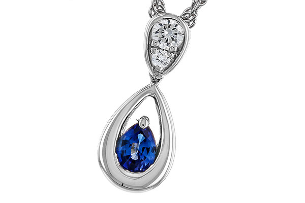 K275-11957: NECKLACE .21 SAPPHIRE .27 TGW (4x3 SAPP)