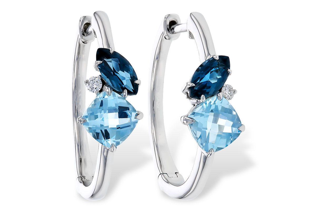 K275-12821: EARRINGS 1.82 TW BLUE TOPAZ 1.86 TGW