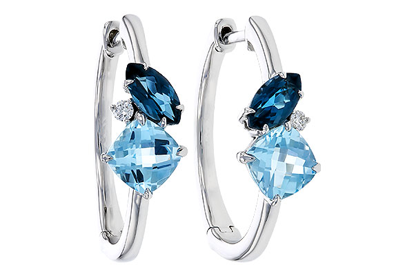 K275-12821: EARRINGS 1.82 TW BLUE TOPAZ 1.86 TGW