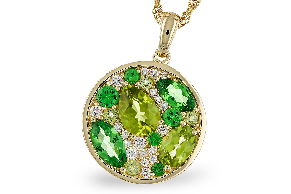 K275-12839: NECK 2.20 TW SEMI-PRECIOUS (TSAV, PER) 2.37 TGW