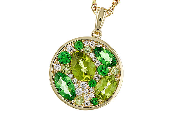 K275-12839: NECK 2.20 TW SEMI-PRECIOUS (TSAV, PER) 2.37 TGW