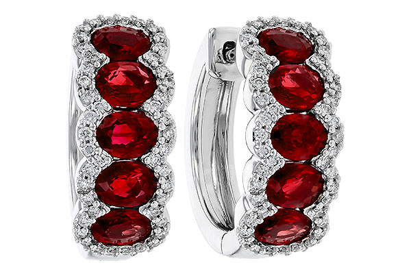 K275-15630: EARRINGS 2.20 TW RUBY 2.45 TGW