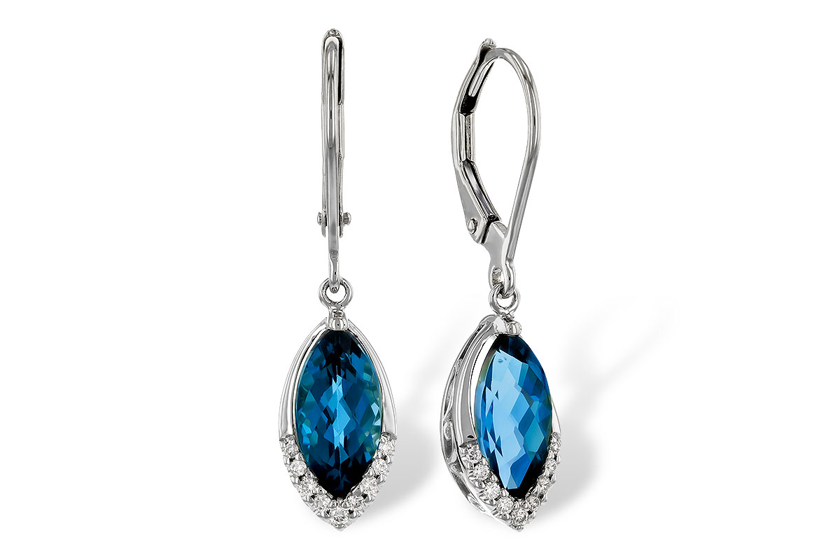 K275-16539: EARR 2.42 TW LONDON BLUE TOPAZ 2.50 TGW (9x5MM MQ)