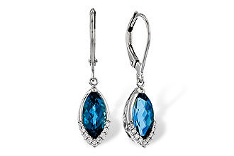 K275-16539: EARR 2.42 TW LONDON BLUE TOPAZ 2.50 TGW (9x5MM MQ)