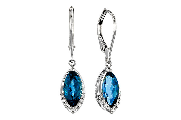 K275-16539: EARR 2.42 TW LONDON BLUE TOPAZ 2.50 TGW (9x5MM MQ)