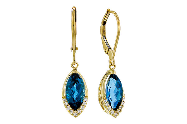 K275-16539: EARR 2.42 TW LONDON BLUE TOPAZ 2.50 TGW (9x5MM MQ)