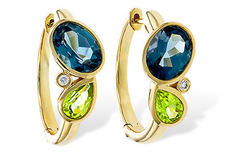K275-17421: EARRINGS 2.97 SEMI-PREC (PER,LBT) 3.00 TGW