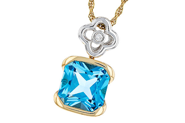 K276-00121: NECKLACE 3.50 BLUE TOPAZ 3.52 TGW (9MM BT)