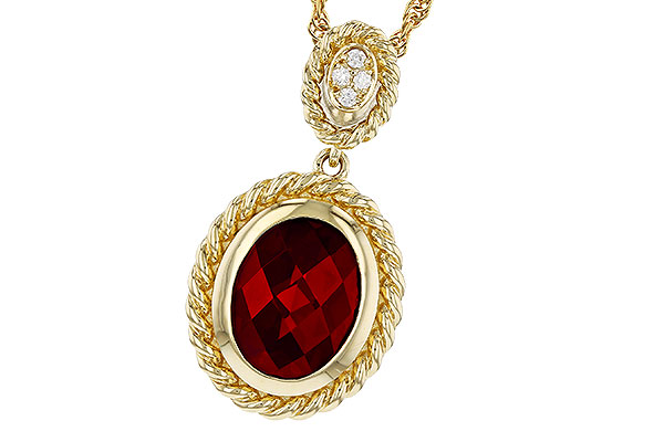 K276-00130: NECKLACE 2.10 GARNET 2.12 TGW (9x7MM GAR)