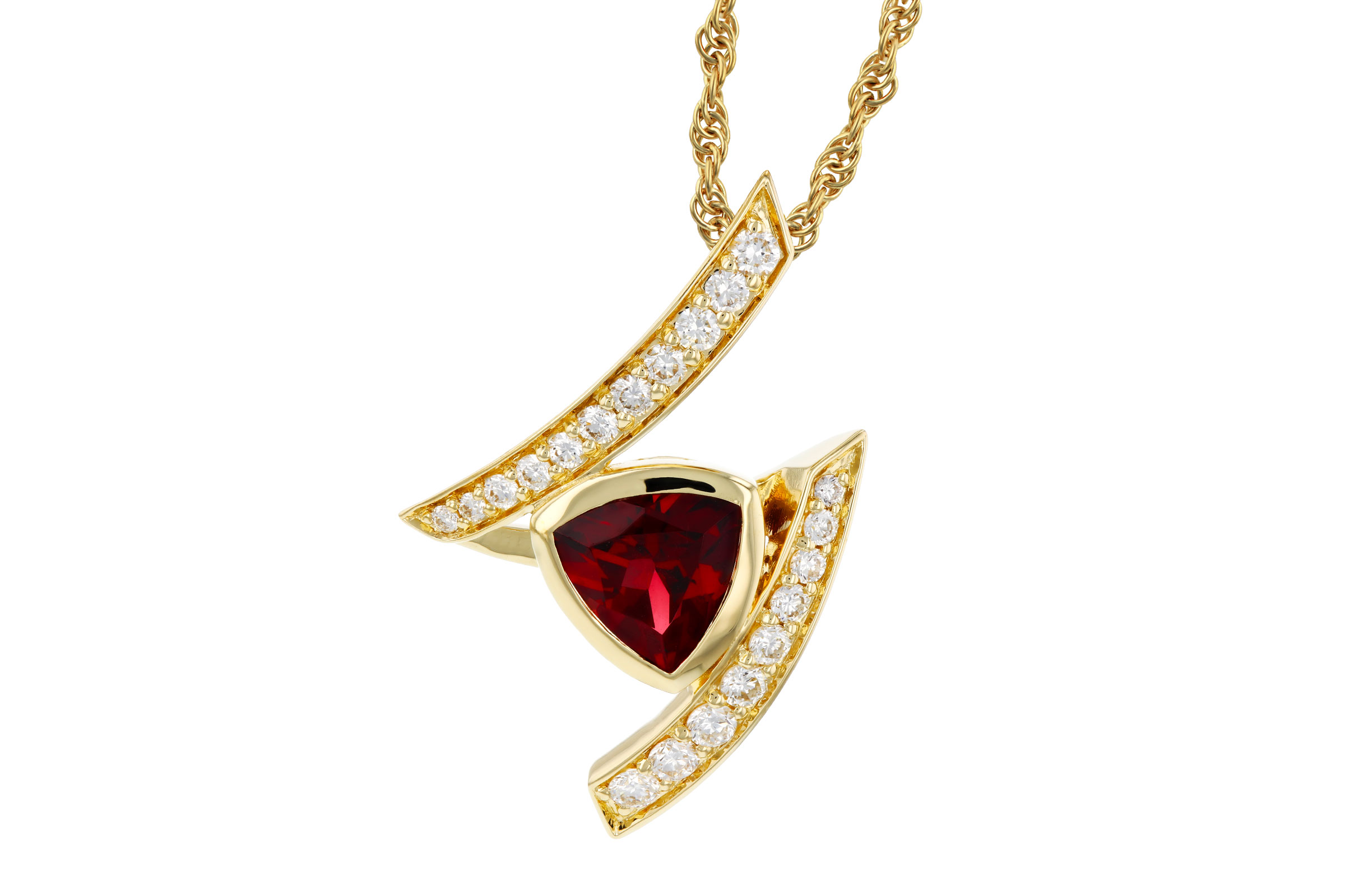 K276-02866: NECKLACE .84 GARNET 1.03 TGW (6MM GAR)
