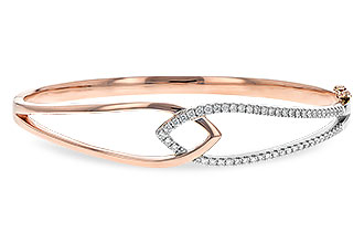 L189-71075: BANGLE BRACELET .50 TW (ROSE & WG)