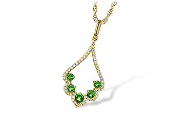 L190-54666: NECK .34 GREEN GARNET .53 TGW