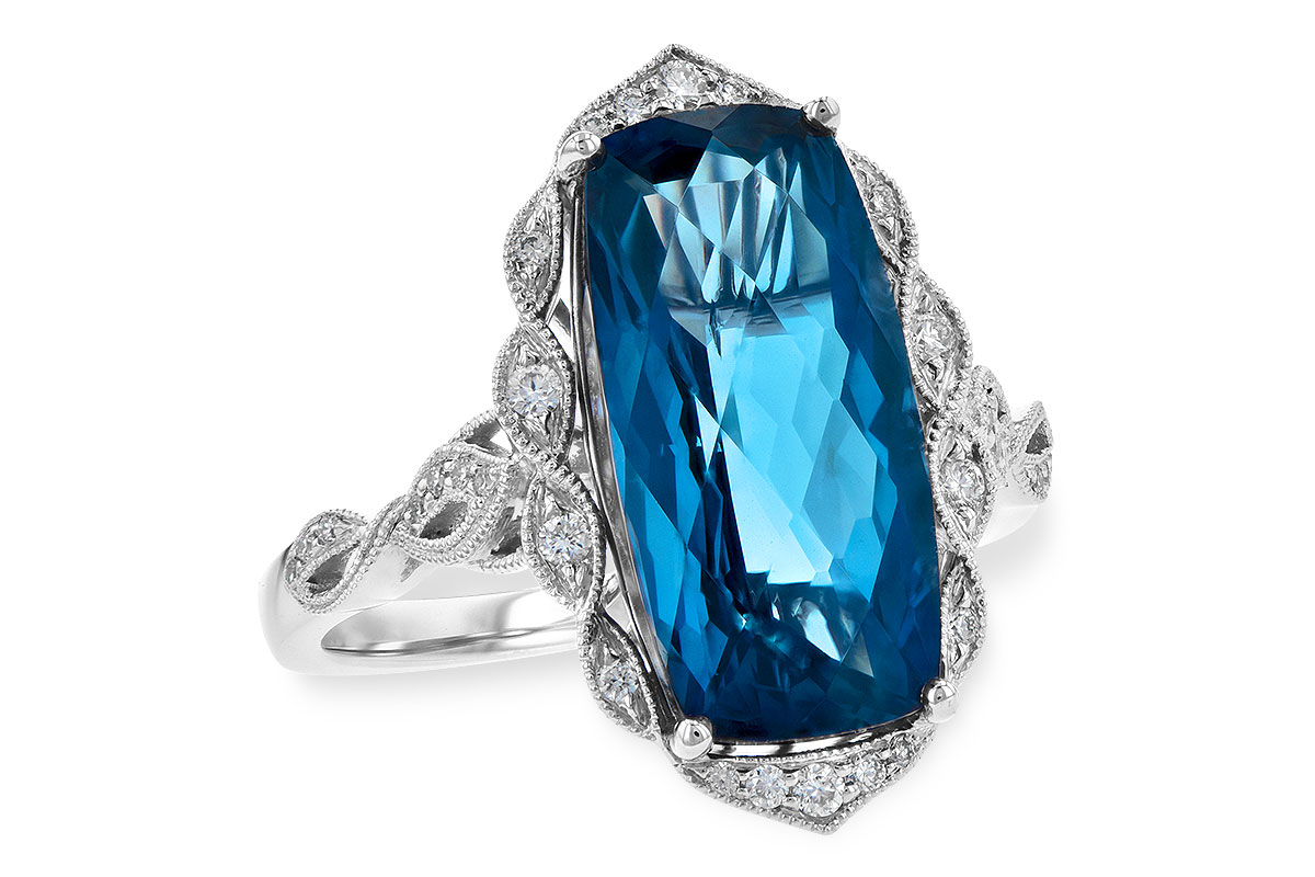 L190-55548: LDS RG 6.75 LONDON BLUE TOPAZ 6.90 TGW (16x8MM BT)