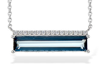 L190-60139: NECK 2.70 LONDON BLUE TOPAZ 2.80 TGW