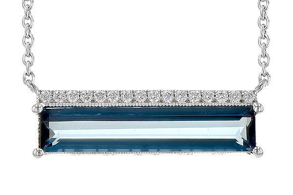 L190-60139: NECK 2.70 LONDON BLUE TOPAZ 2.80 TGW