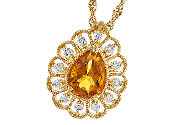 L274-21075: NECKLACE .62 CITRINE .75 TGW (7x5MM CIT)