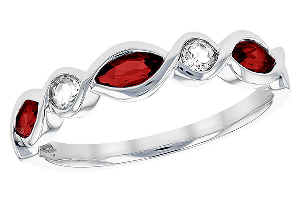 L275-10130: LDS RG .52 TW GARNET .64 TGW