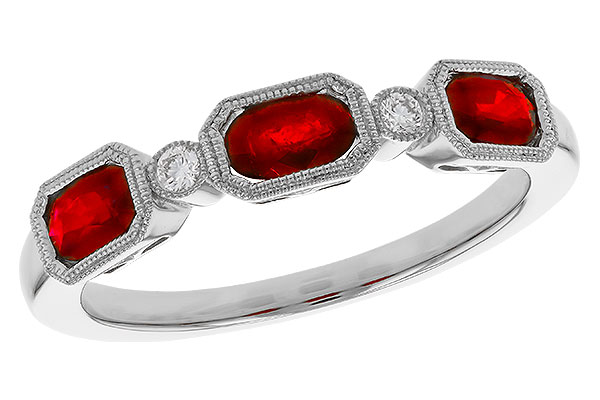 L275-11039: LDS WED RG .72 RUBY .77 TGW (4x3MM RUBY)